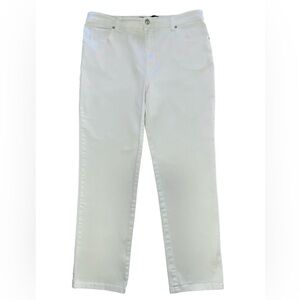 Gloria Vanderbilt Amanda Straight Leg Cotton Blend White Jeans Size 12P
